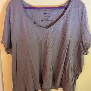 Gray simple crop top